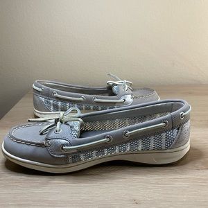 Silver Sperry Boat Shoe